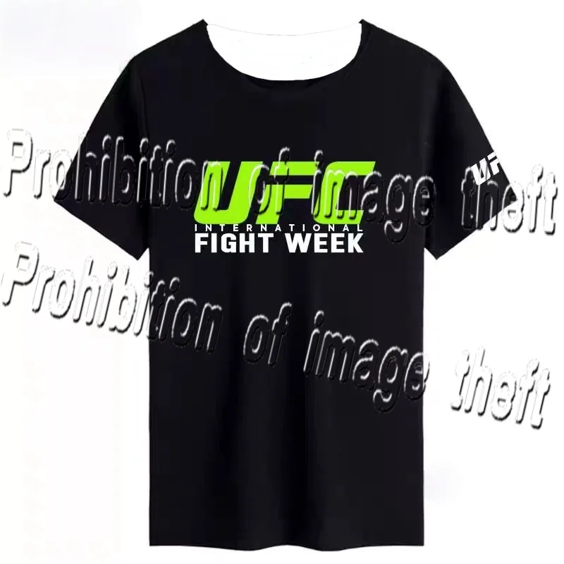 

UFC Casual Sports Top Men's and Women's Minimalist Style 3D Printed Quick Drying Sweat Absorbing Plus Size Sports T-shirt