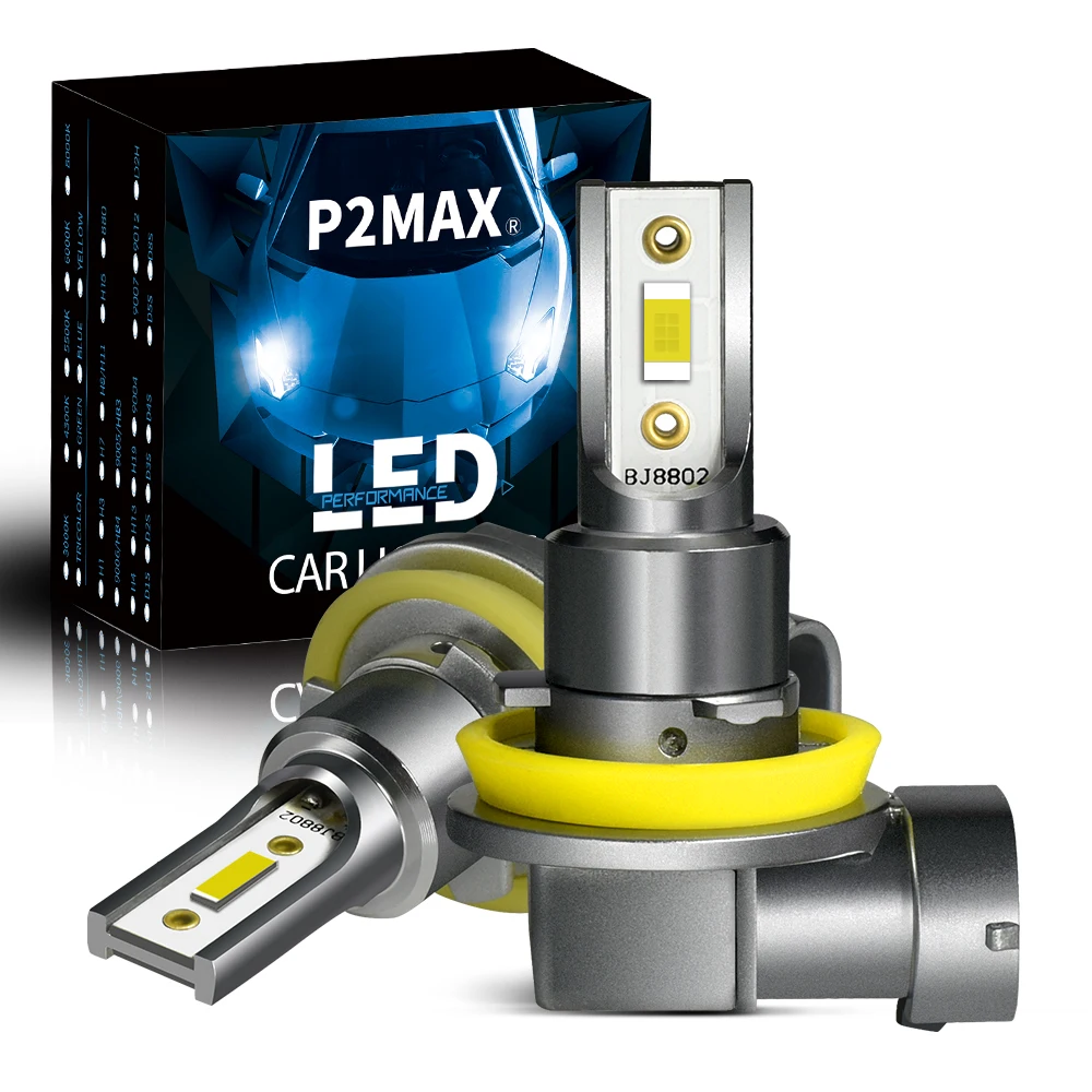 Powerful Bright 1:1 Halogen Size to LED Headlight Fog Lights Bulbs Car 3570 LEDs H11 H8 H16jp 9005 HB3 H10 9006 Plug Play 12V