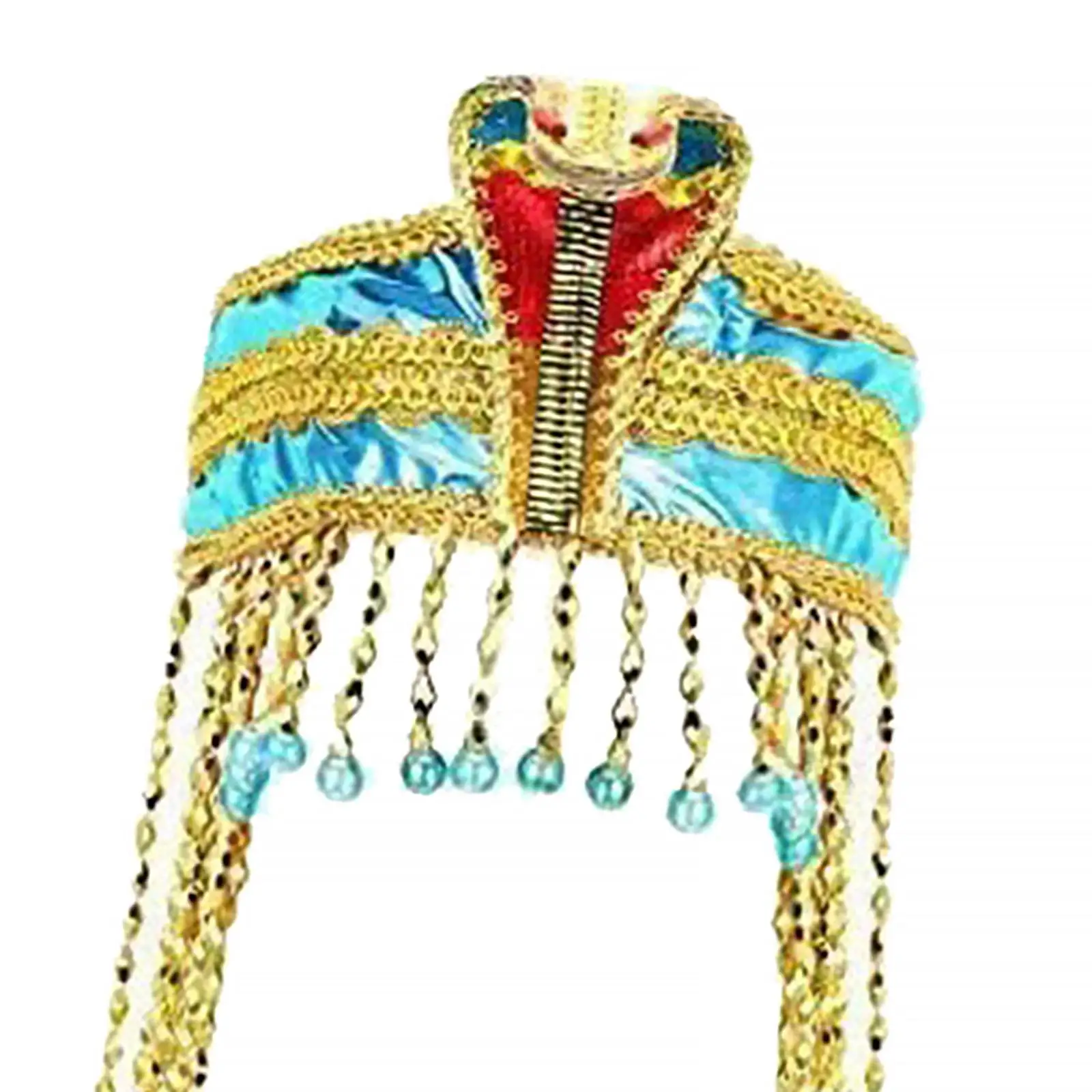 Ägyptischer Kopfschmuck, Perlenquaste, Stirnband, Schlangenform, Kopfschmuck, ägyptisches Kostümzubehör für Damen für Karneval, Urlaub