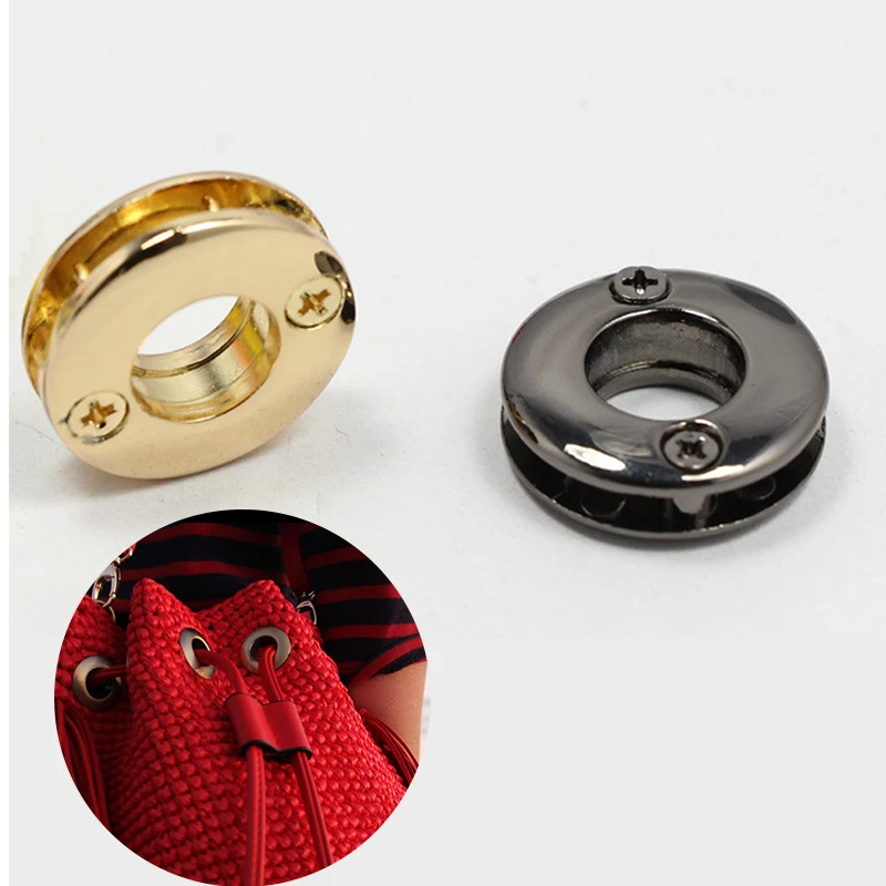 

4pcs Alloy Hole Metal Eyelets with Screws Handbag Buckle Alloy Grommets for Leathercraft DIY Clothes Belt Ornament Accessories