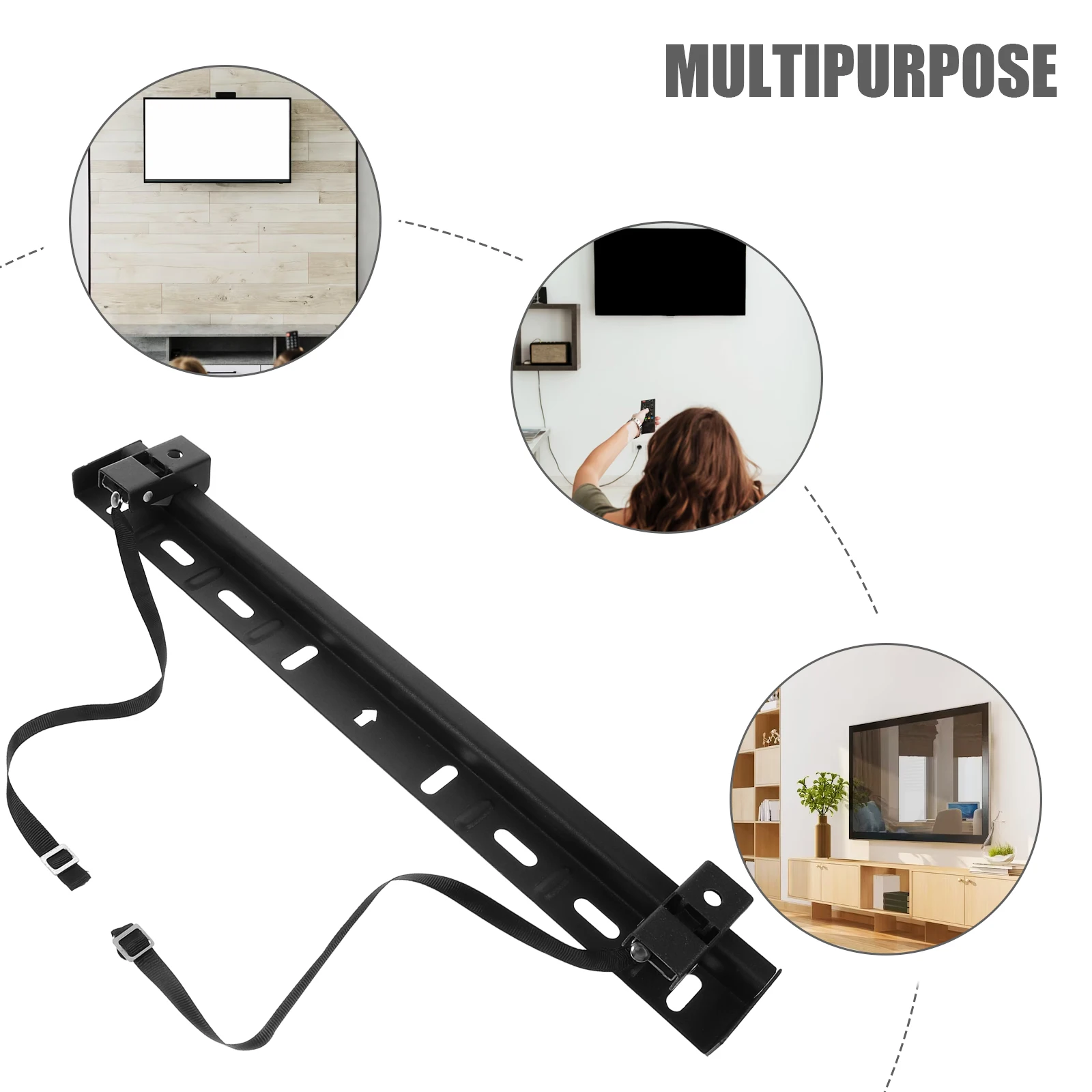 

Universal Wall Mount for 55 Inch LCD TVs No Drill Studless Design with Sponge Pad Durable Non Deformation Impact Resistance