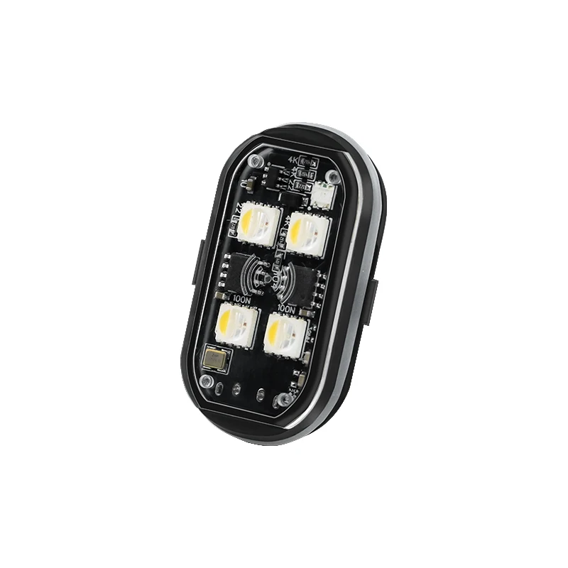 AliExpress 2/4/6x Car Decoration light Atmospher Lamp Wireless LED Strobe Lights 8 Colors Warning Light for Motorcycle Car Aircraft Bike