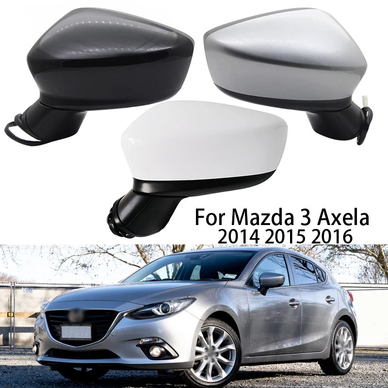 

Car Accessories Rear View Mirror Assembly For Mazda 3 Axela 2014-2016 Auto Heating Electric Folding Turn Signal Lens Adjustment