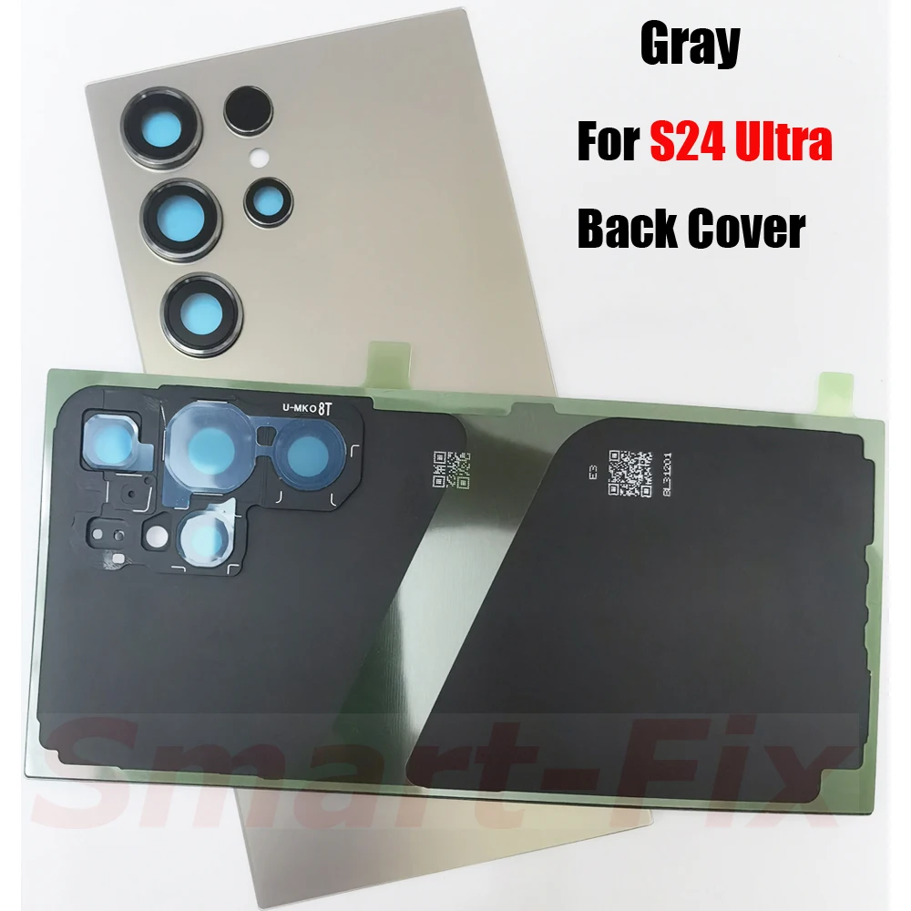 OEM Glass New Back Cover Case for SAM-S24 Ultra/S24Ultra/S24U 5G Rear Back Glass Battery Housing with Camera Lens&Adhesive