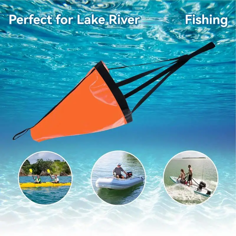 Drift Sock Kayak Sea Anchors for Boats Tough Sea Brake Sea Fishing Accessories Fishing Drogue for Marine Boat/Sail Boat Yachts