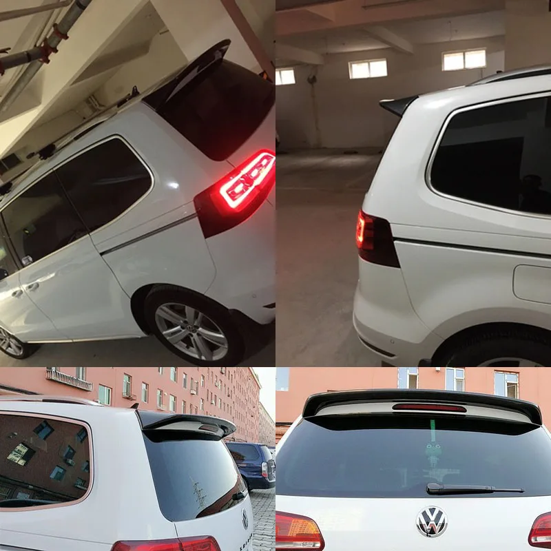 For Volkswagen Sharan Car Rear Lip Spoiler Trim Black Carbon Tail Trunk Wing 2012 13 14 15 16 17 18 -20 Luggage Compartment Tail