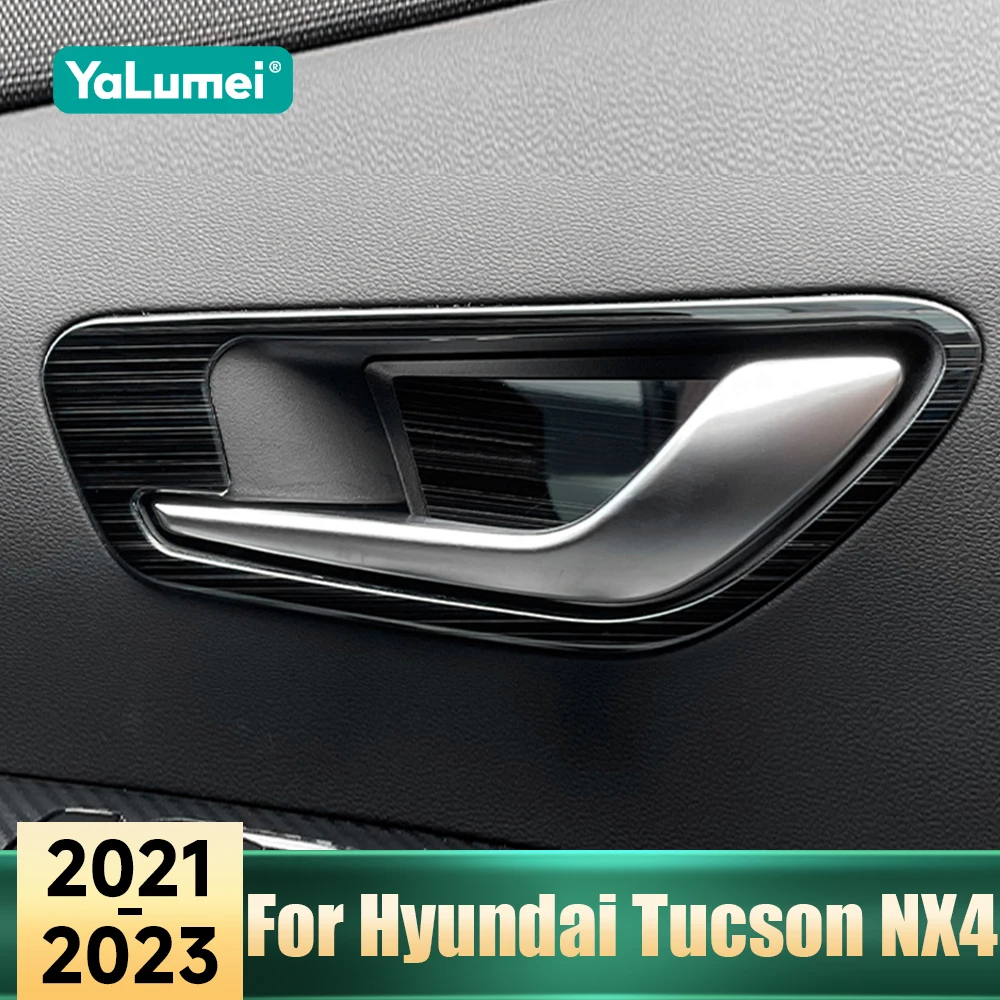 Für Hyundai Tucson NX4 Hybrid 2021 2022 2023 N Linie Auto Innen Türgriff Schüssel Dekorative Rahmen Edelstahl Innen Zubehör