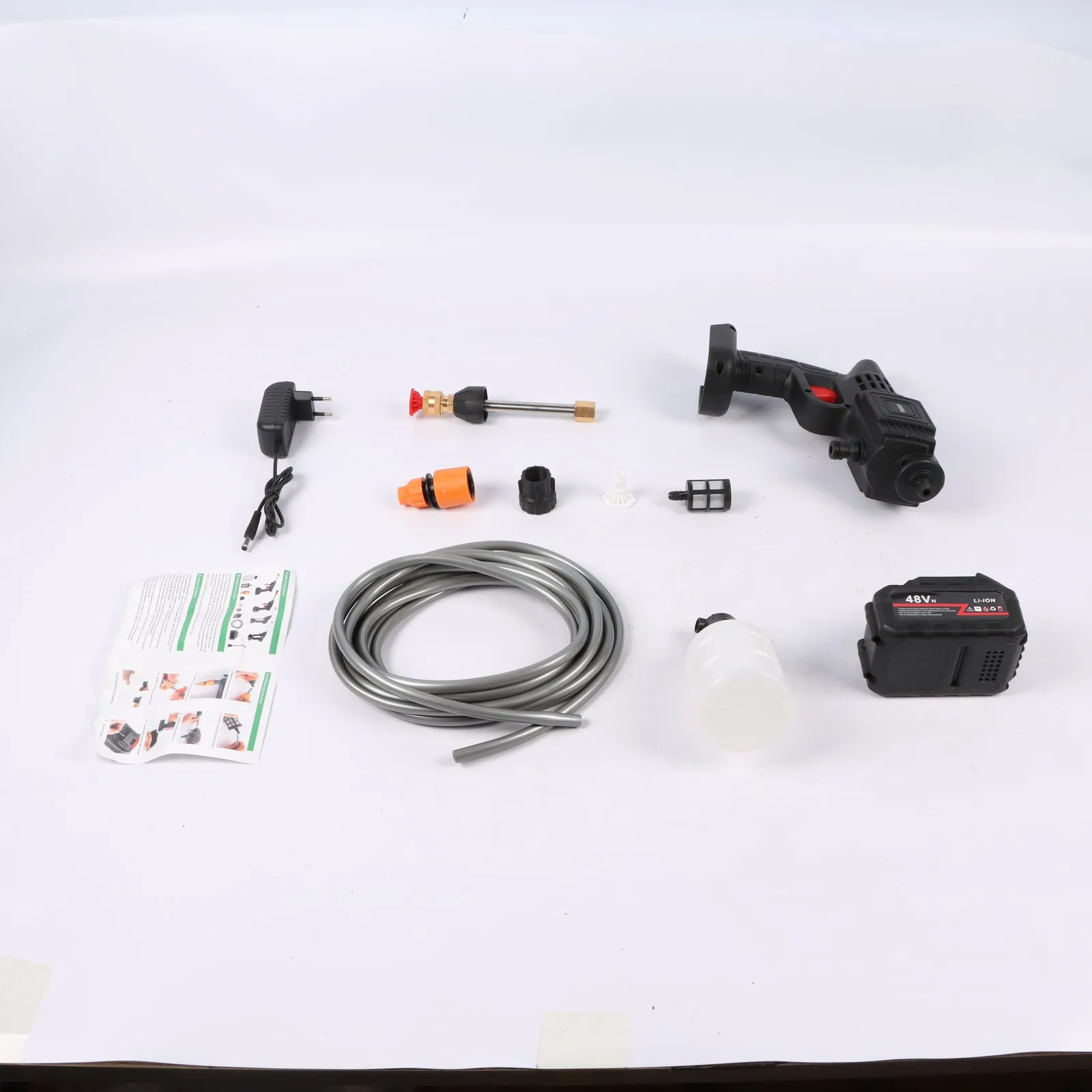 

Portable Lithium Battery High Pressure Water Gun for Car Washing Household Use