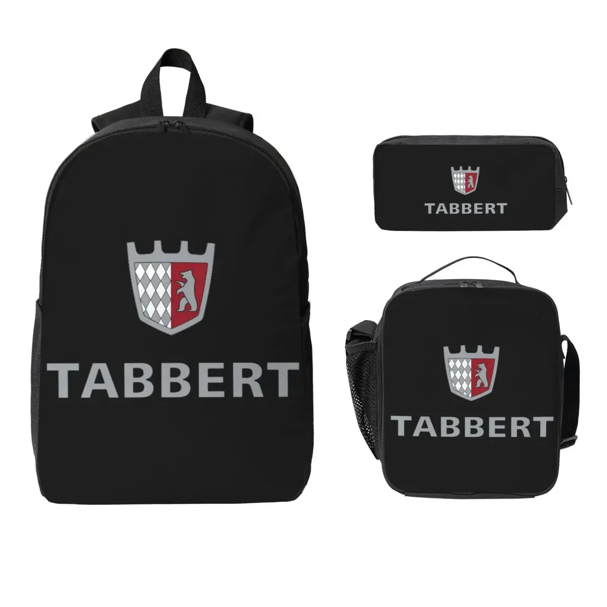Tabbert Caravan Backpack Student Boys Girls BookBag School Bag Laptop Shoulder Bags 3ps Insulated Lunch Bag Pencil Case