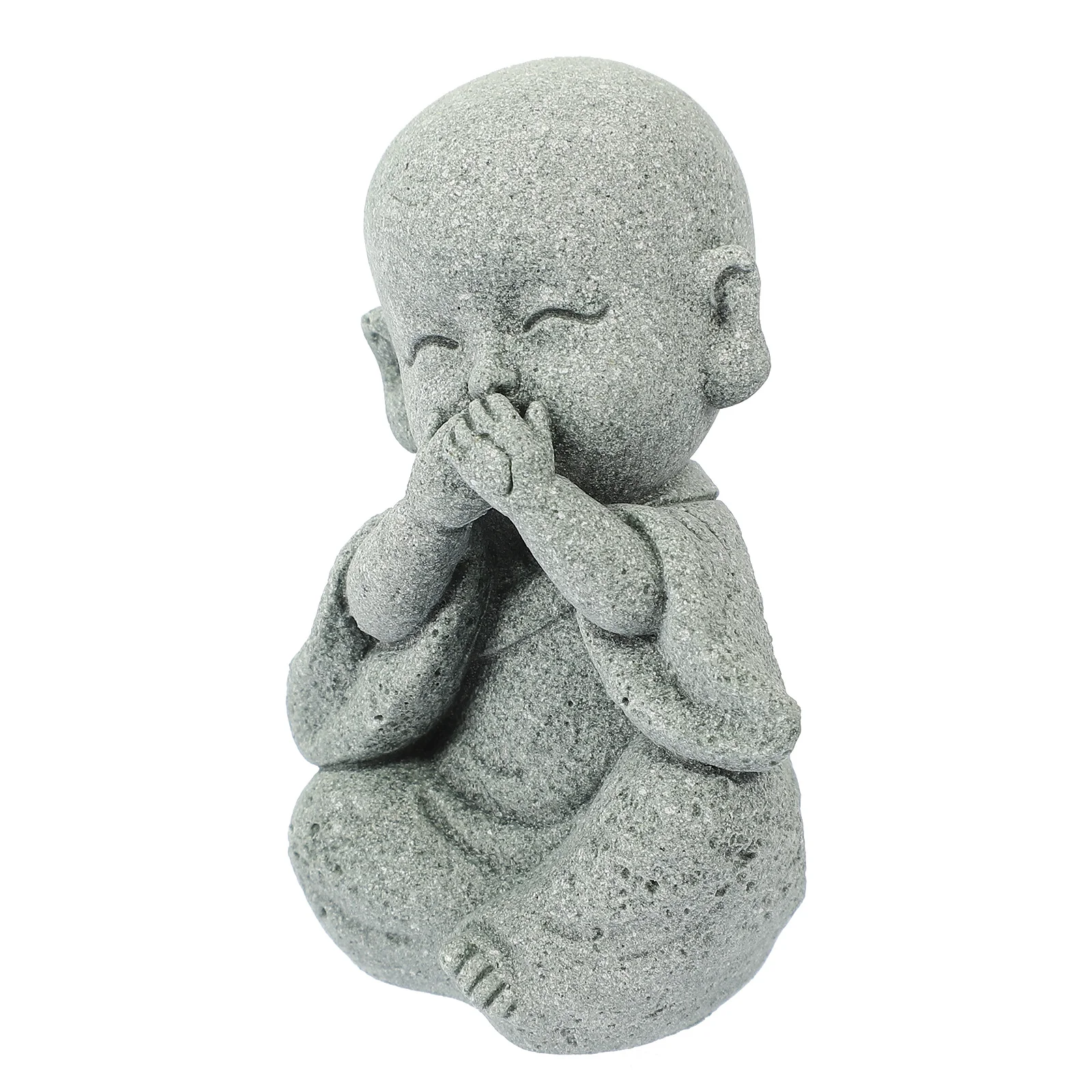 

1 Piece Decorative Monk Statue Premium Material Smooth Finish Home Office Desk Decor Indoor Feng Shui Ornament Wear-Resistant