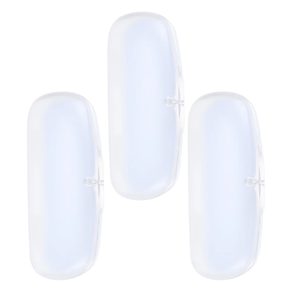 

3 Pcs Transparent Frosted Glasses Case Portable PVC Spectacles Protector Box Lightweight Safe Travel Eyewear Container