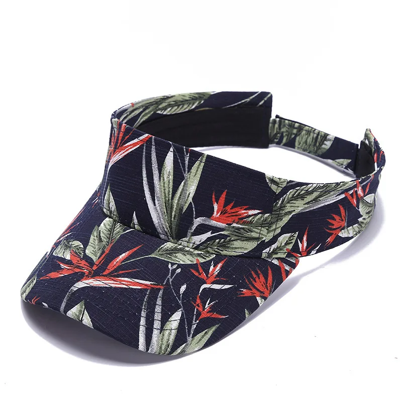 

Empty Top Wide Brim Hats for Girls Floral Print Spring Summer Women's Outdoor Sun Protection Visor Hat