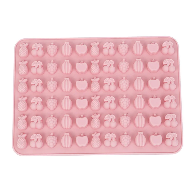 Mix Fruit Animal Silicone Chocolate Mold Rabbit Fish Fudge Candy Jelly Mould Geometry Heart Cake Decor Baking Set Ice Tray Gifts