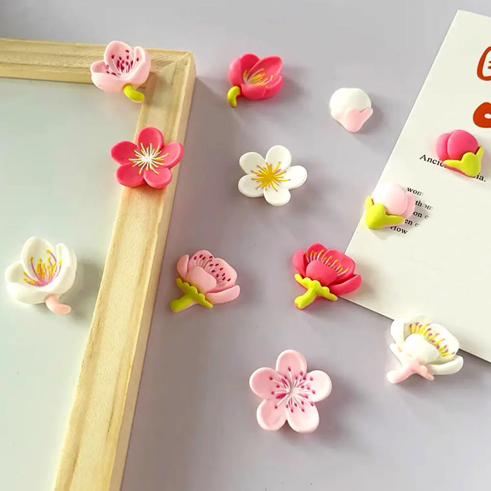 24 шт., настенные кнопки для фотографий, 3D смола, цветок вишни, кнопки для большого пальца, декоративные кнопки для пробковой доски, доска объявлений, офисный стол