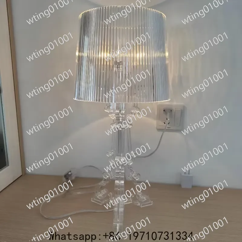 for Nordic Designer Transparent White Baroque Ghost Table Lamp Bedside Sofa Lighting Decoration LED Ambient Light