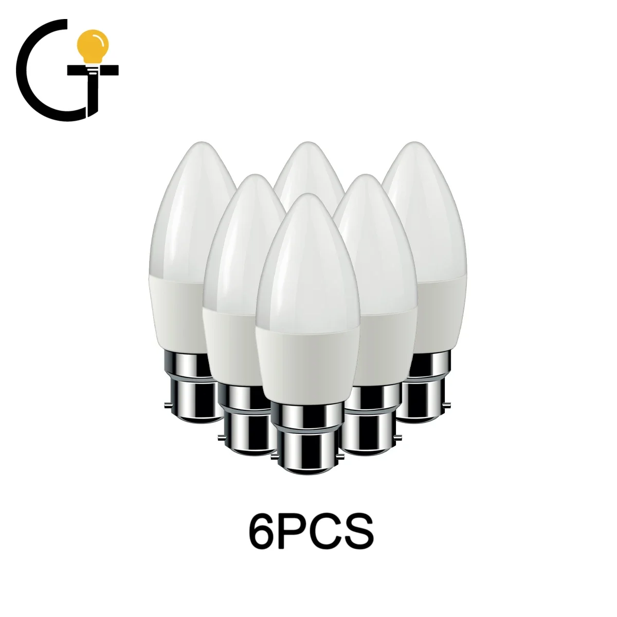 

6pcs/lot Led Candle Bulb C37 5w E27 E14 B22 AC220v-240v 3000K 4000K 6000k For Home Decoration Lamp