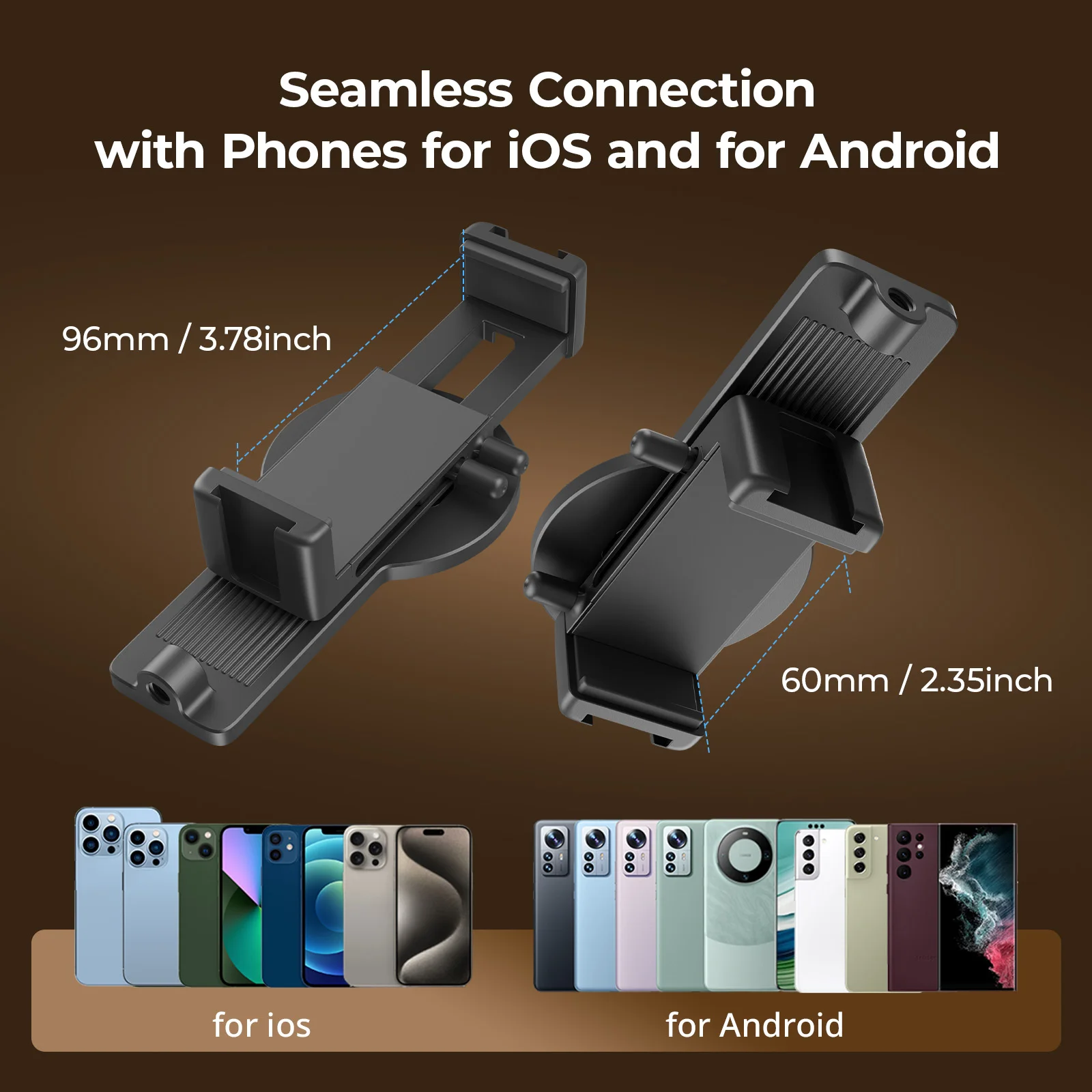 شاشة مراقبة سيلفي فيديو لاسلكية من SmallRig، طقم مدونة فيديو للهاتف لهاتف iPhone 17 مزامنة الكاميرا الخلفية مع مشبك حامل هاتف مغناطيسي عن بعد