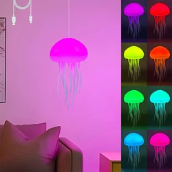 Cartoon Dancing Jellyfish Night Light RGB Gradient Cute Jellyfish Bedside Lamp Voice Control Type-C Charging LED Night Lamp