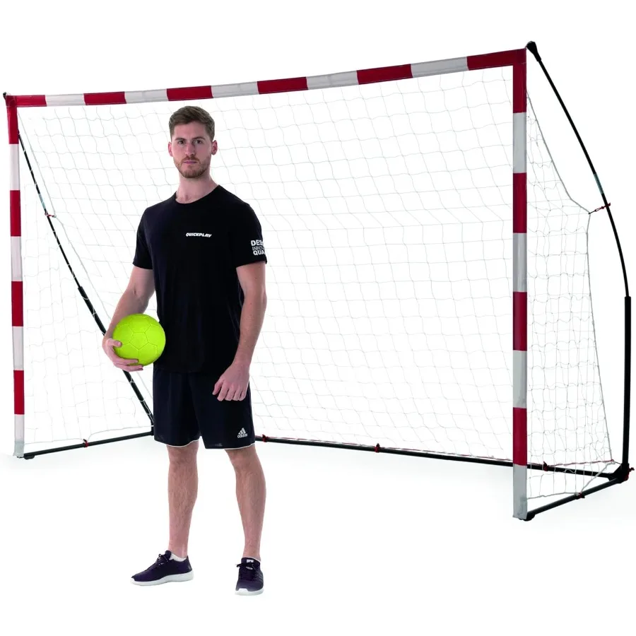 

QUICKPLAY Portable Official Handball Goal 3x2m with Weighted Base and Rubber Feet Based on KICKSTER Technology Quick Setup for
