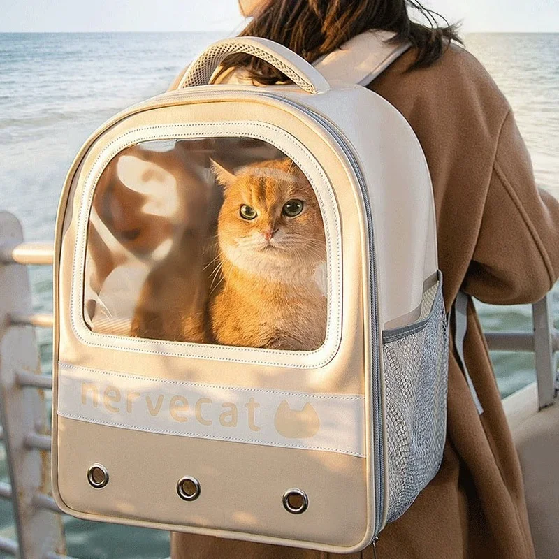 

Pet Out Bag Portable Large-capacity Breathable Cat Backpack Four Seasons Dog Bag Space Capsule Pet Backpack Cat Bag Cat Carrier