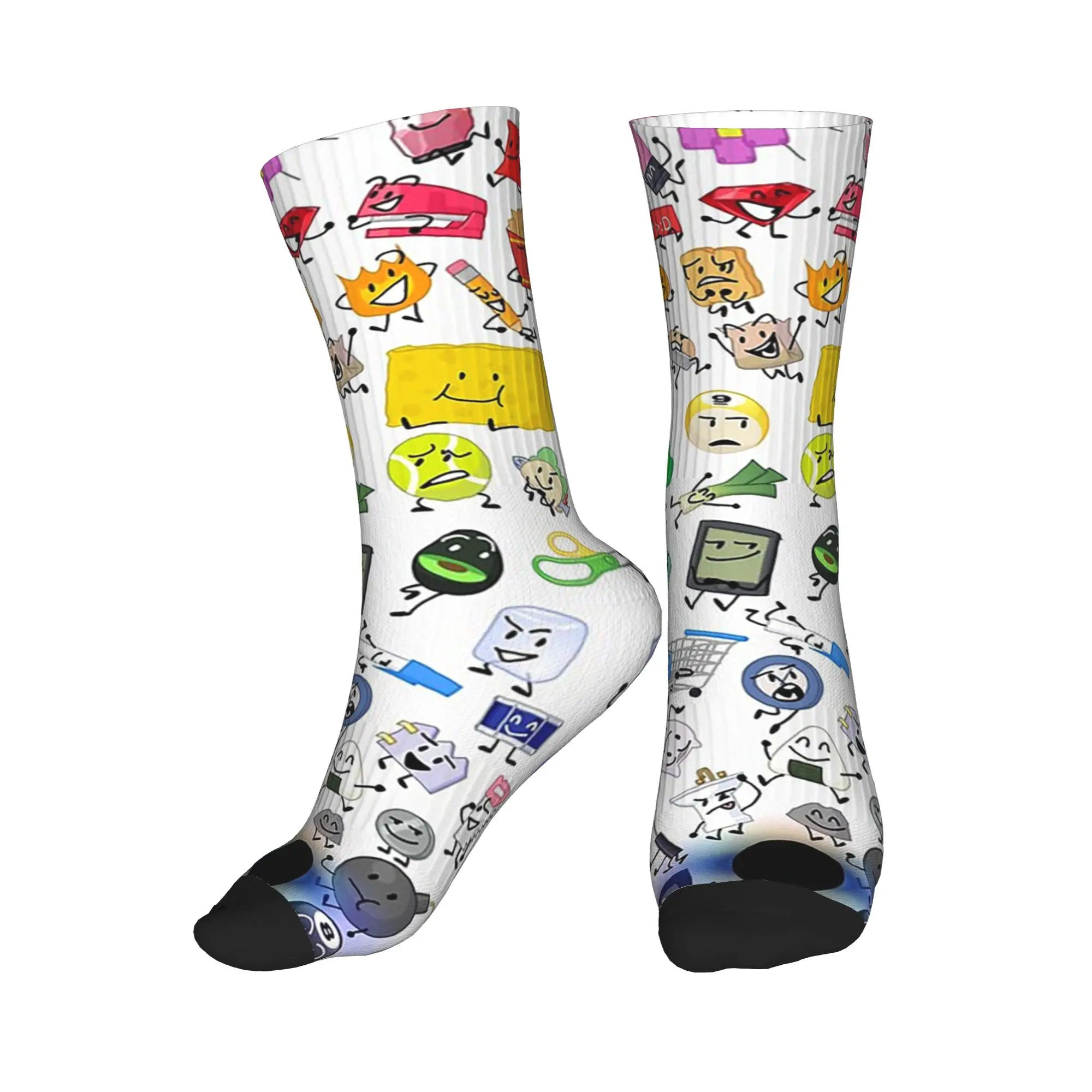 

Всесезонные носки BFB и TPOT Full Cast BFDI Sport Middle Tube Socks, высококачественные носки-гольфы, забавные носки для мужчин и женщин