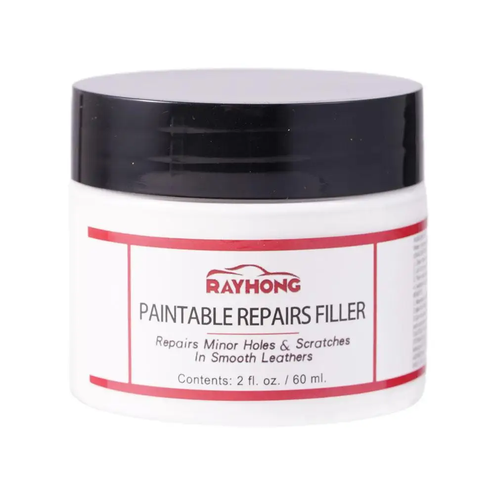 Leather Filling Paste 60ml Natural Leather Filler Repair Compound Leather Restoration Cream For Tears Crack Burns Holes Filler