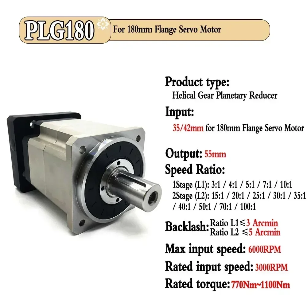 Schrägverzahnungsgetriebe für Nema 17 23 34 Schrittmotor Drehzahlminderer für 40 60 80 90 110 130 180 mm Flansch-Servomotor