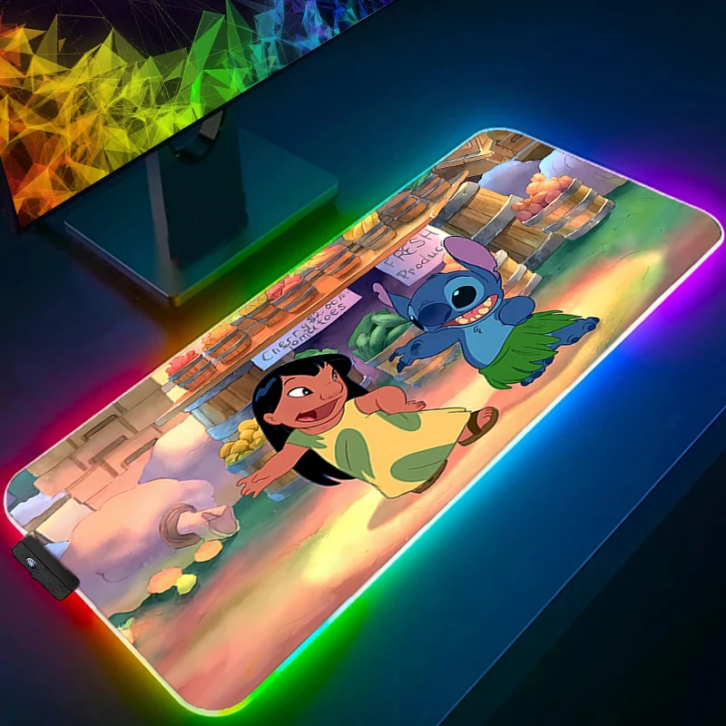 لوحة ماوس كبيرة RGB حافة كمبيوتر صغيرة بيضاء غرزة سرعة الكمبيوتر للاعبين الرياضات الإلكترونية الخلفية لوحة مفاتيح الكمبيوتر المحمول LED xxl لوحة الماوس