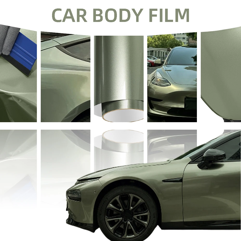 

Car Vinyl Wrap Film Sand Emerald Green Metallice Color for Cars Motorcycles Full Partial Body Wrapping Auto Modified Accessories