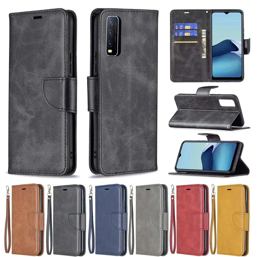 

Lambswool Pattern Solid Color Leather Case Wallet Flip Phone Case For VIVO Y78 Y36 Y27 Y02 Y35 Y22S Y02S Y15S Y21 Y33S Y11 4G/5G