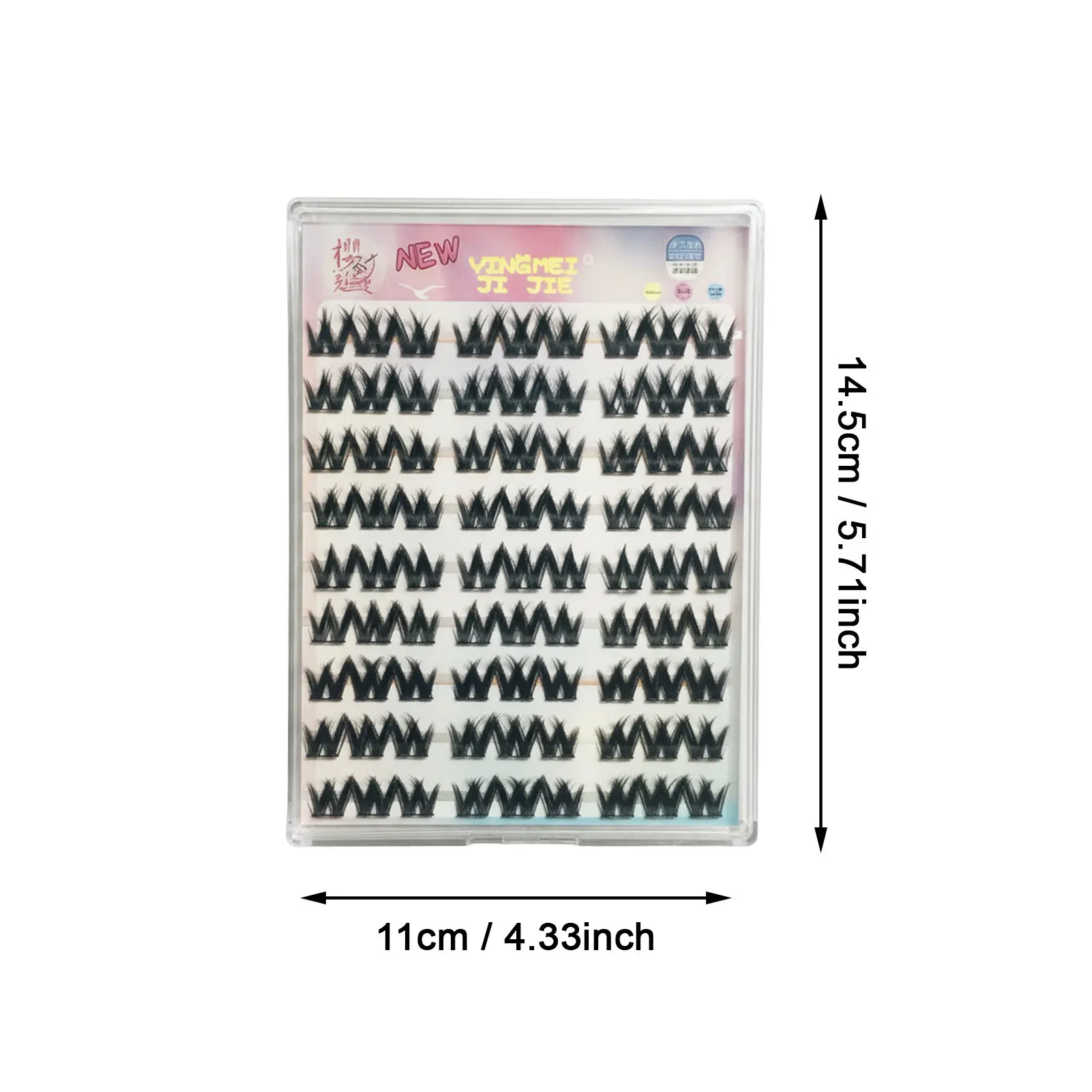 Estensioni ciglia finte naturali Ciglia lunghe ricce fai-da-te Cluster individuali ciglia di grande volume ciglia professionali arricciate spesse