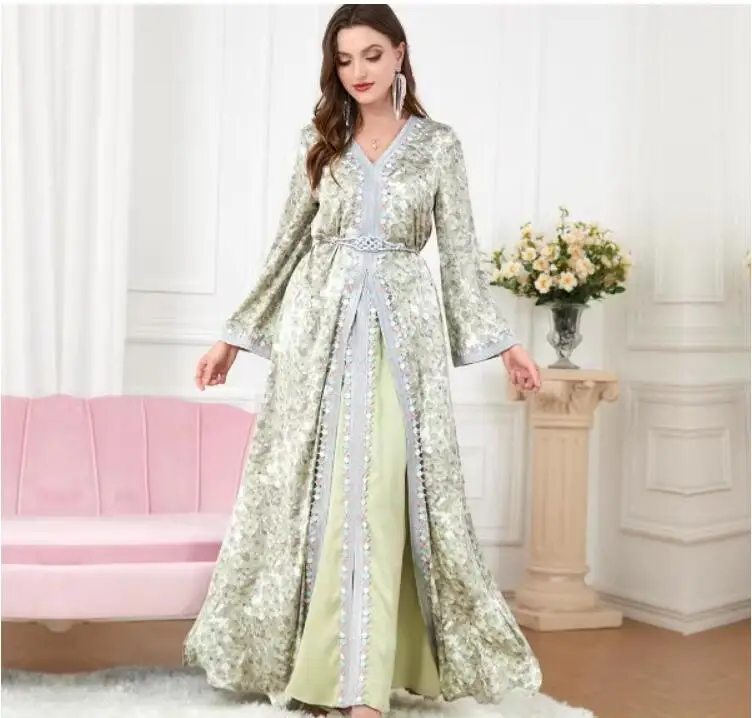 

Dubai Arabian two-piece Robe Morocco Long Skirt The Gown Worn By Women in Türkiye