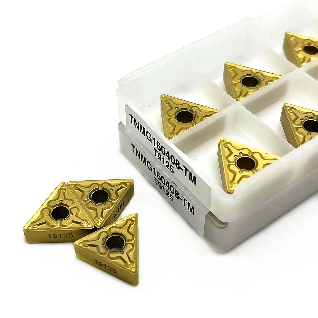 Original 10PCS TNMG160404 TNMG160408 TM T9125 Lathe Cutter External Turning Tool Carbide Insert Machining Steel Parts TNMG160408