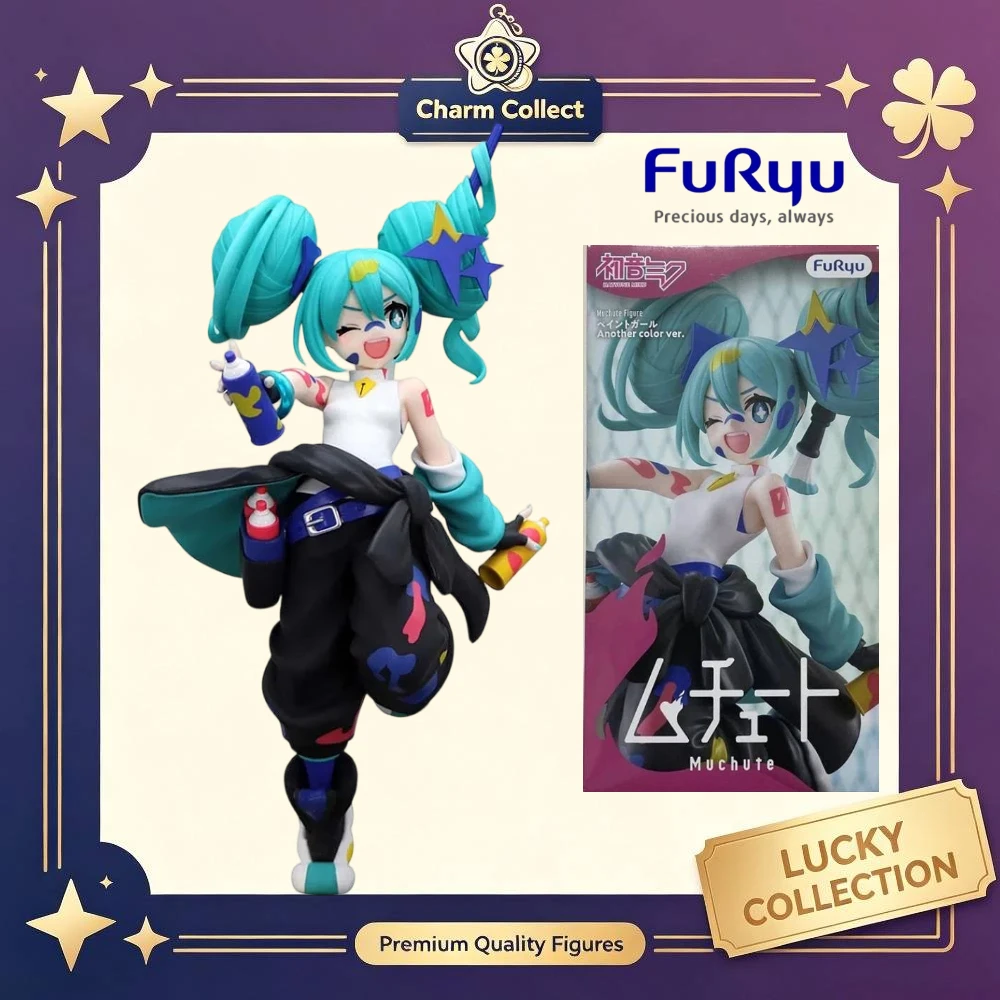 正規品、在庫あり。furyuオリジナルモデル、トリオ・トライ・イット、初音ミク～ペインティングガール～、別色バージョン、アニメアクションフィギュア、ギフト。