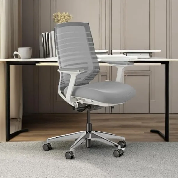 Ergonomic Chair - A Versatile Desk Chair with Adjustable Lumbar Support, Breathable Mesh Backrest, and Smooth Wheels