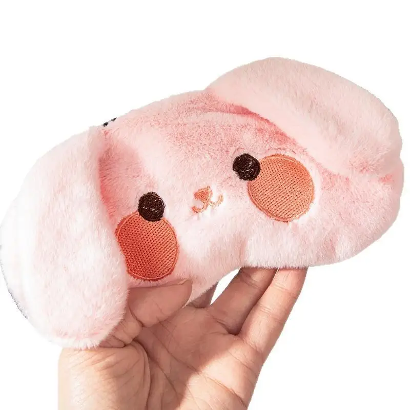 1 Stück Enten- und Hasen-Schlafmaske, kleine Tier-Schlafmaske, niedliche Panda-Schlafmaske, geeignet für Büro und Zuhause, rosa Schlafmaske. – Detail 5