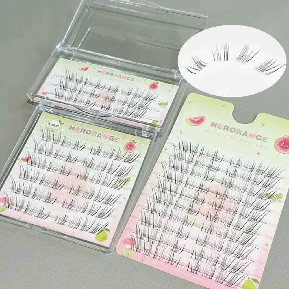 Nature Long Fox Eye False Eyelashes Segmented Lash Extension Eyelash Grafting Cluster Daily Use Makeup Supplies DIY Eyelash