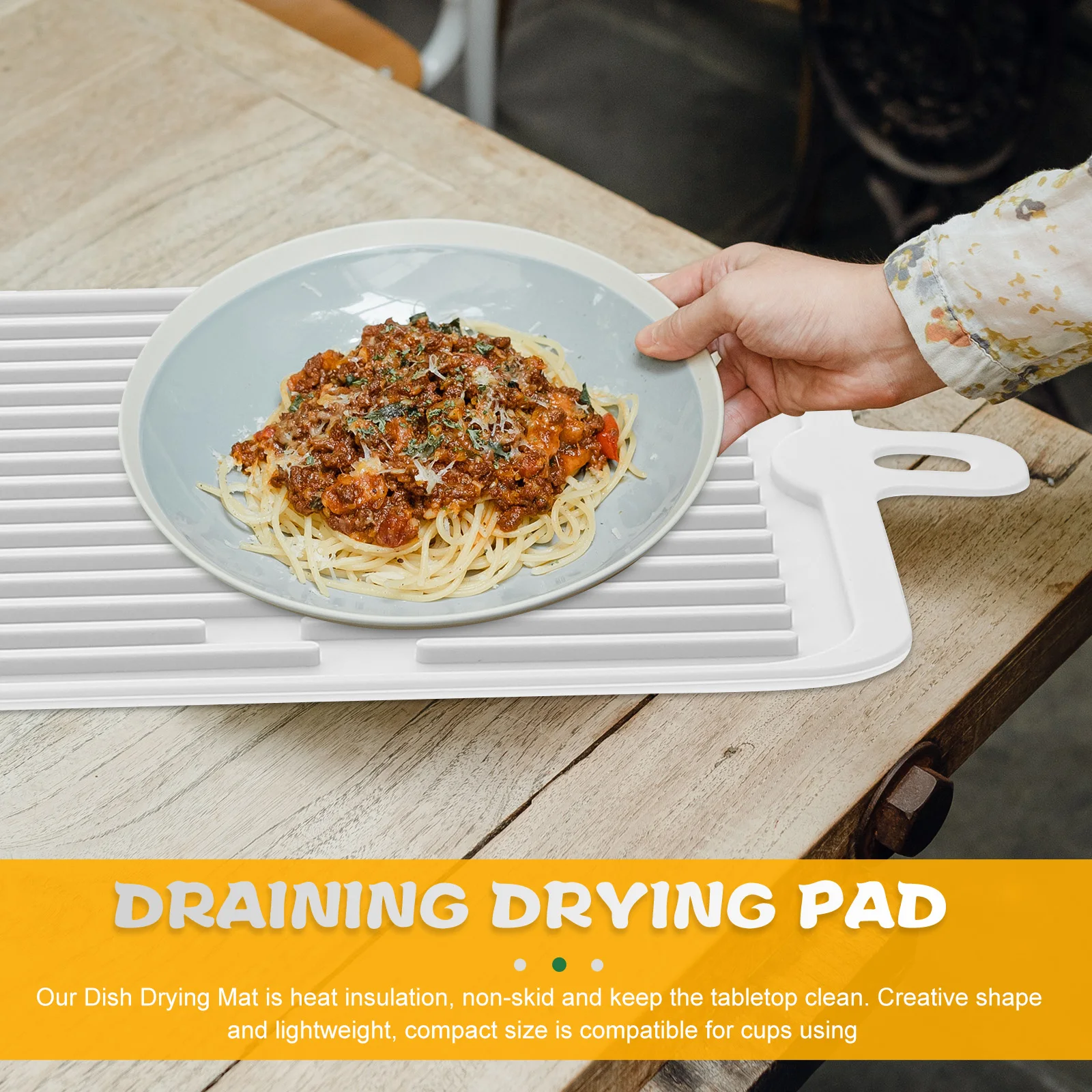 

Silicone Drying Kitchen Counter Dish Rack Pad Absorbent Silicone Drying Mat Drainage Small Size Smooth Practical