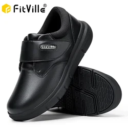 Fit ville extra breite Herren schuhe Leder Diabetikers chuhe für ältere ortho pä dische Zehen geschwollene Füße rutsch feste Fuß gewölbes tütze