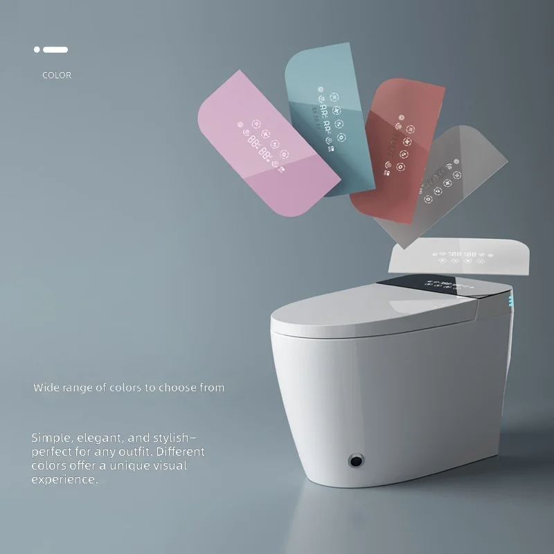 Smart Toilet, Pink, All-in-1 Automatic, No Water Pressure Limit, Siphonic Flushing, Home Hotel Use, Intelligent Bathroom Fixture view 3
