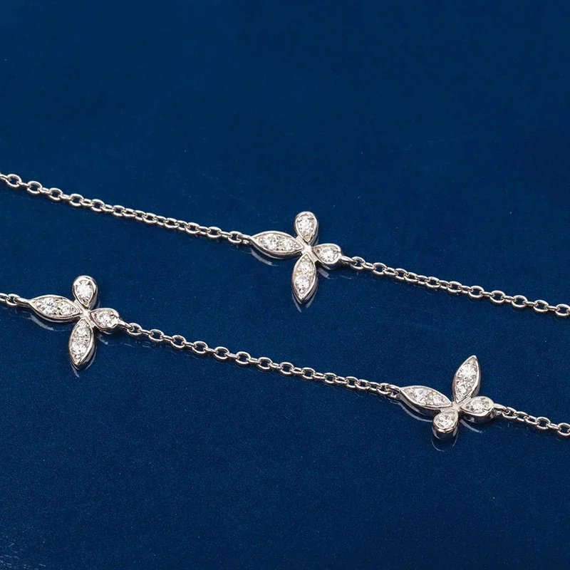 2023 New 925 Pure Silver Jewelry Women's Flower Romantic Necklace Party Pendant Fashion Luxury Quality Gift