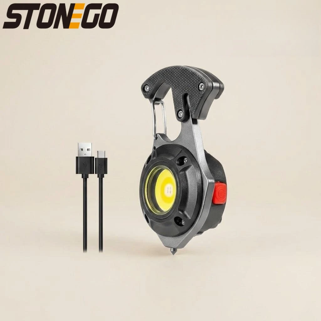 

Multifunctional Rechargeable LED Light Keychain Mini Flashlight for Outdoor Camping Hiking Fishing BBQ