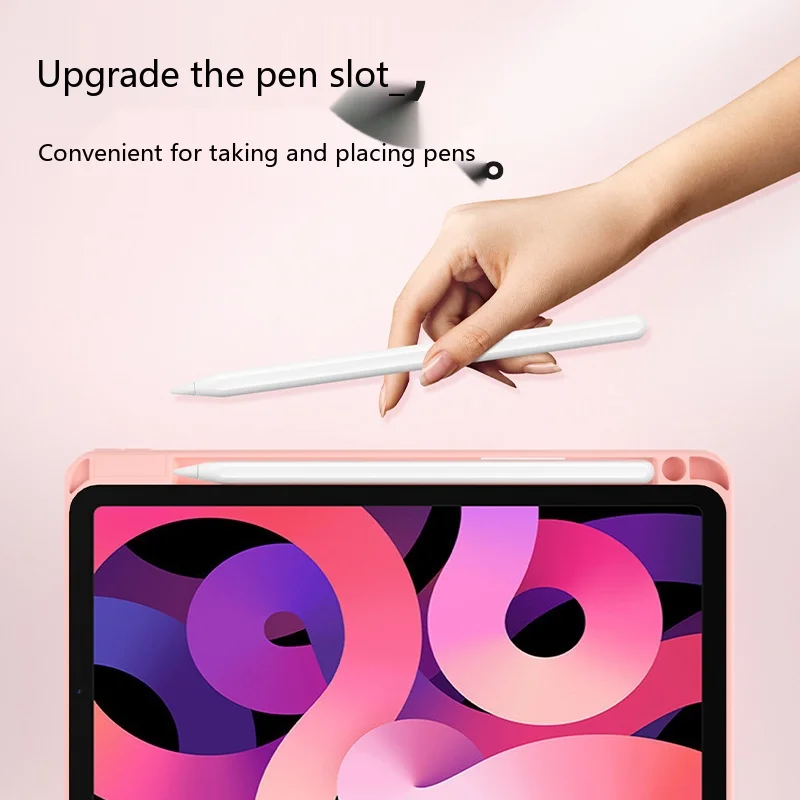 For iPad Keyboard Case with Detachable Touch Mouse Folio Cover 9.7 10.2 10.9 11 12.9 Inch 2