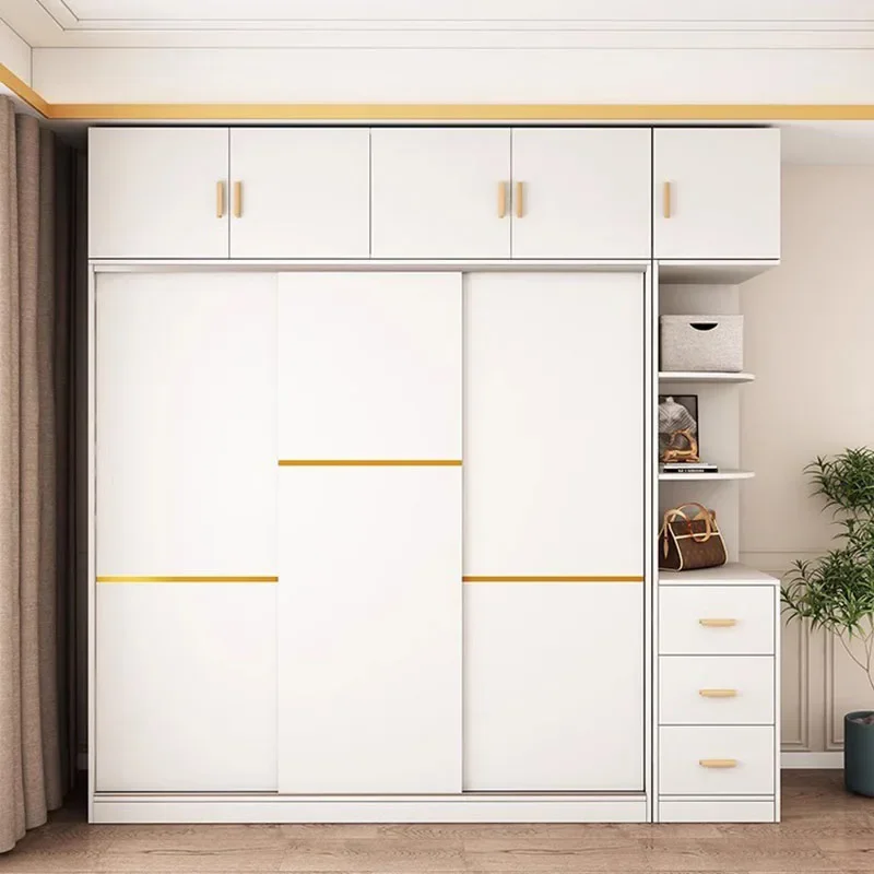 Manmade Board Wardrobe Nordic Luxury Large Bedroom Open Closets Wardrobes Cabinet Shelf Roperos Para La Habitacion Furniture