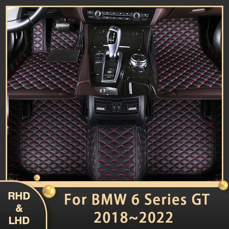 

Car Floor Mats For BMW 6 Series GT Gran Turismo G32 2018~2022 Custom Auto Foot Pads Leather Carpet Interior Accessories