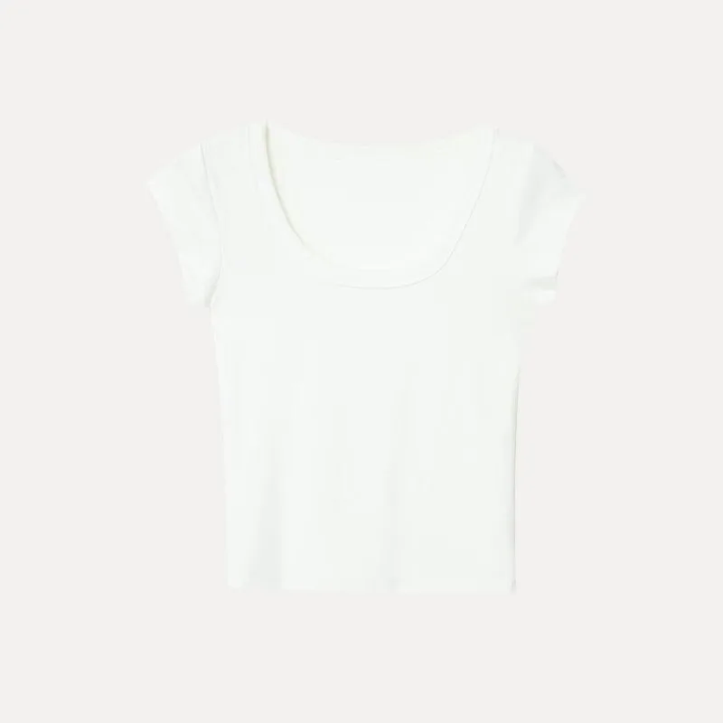 

Spring 2025 Women's Mix-Fiber ort-Sve Basic Top Multi-Color Street Sle round Ne ort-Length T-irt by Z