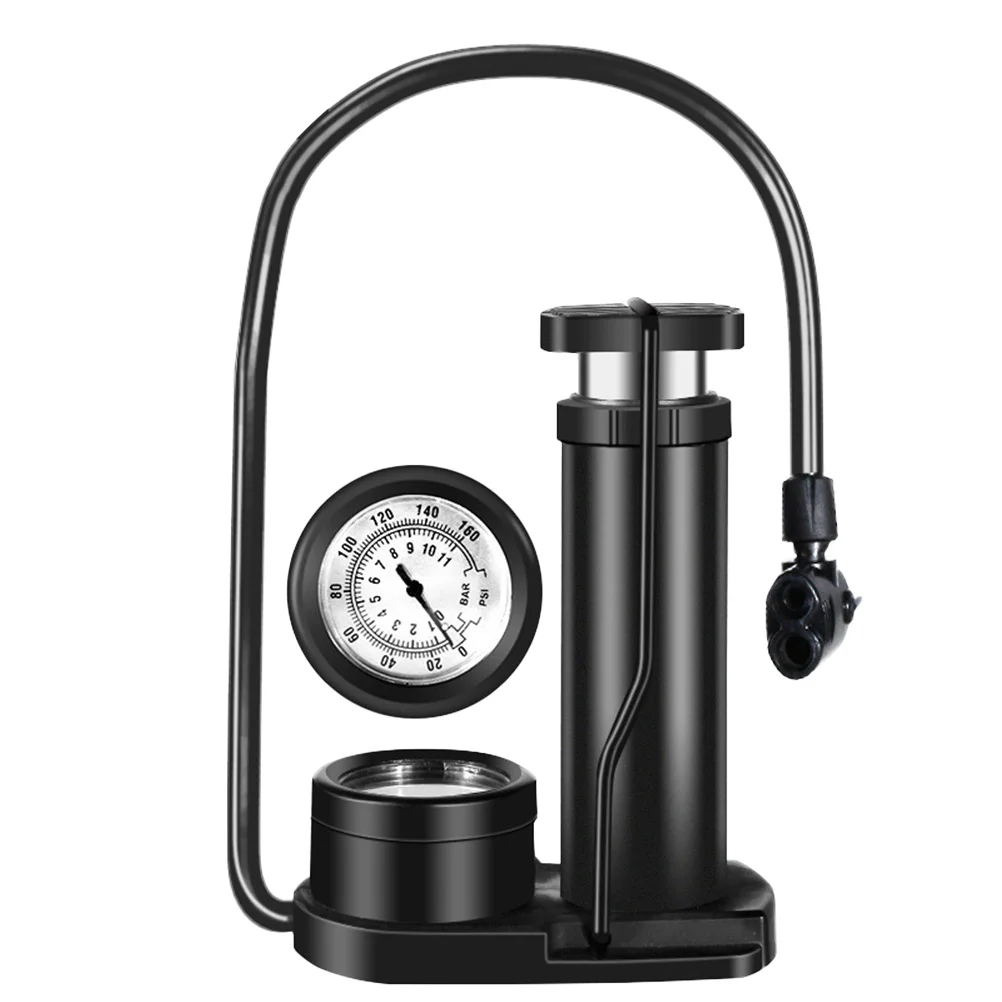 

Mini Portable Tire Floor Pump High-pressure Foot Pump Bike Tire Floor Inflator Foot Activated Floor Pump with Barometer