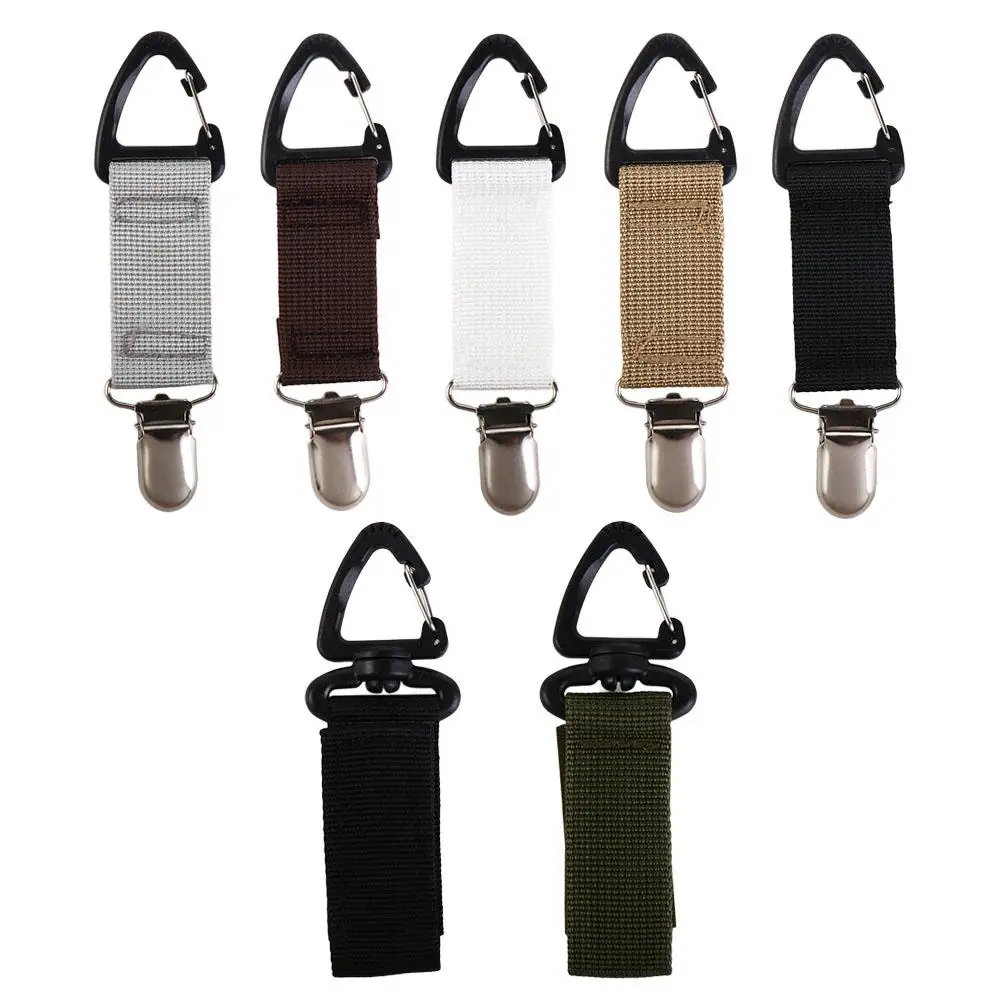 Belt Buckle Anti-lost Hat Keeper Clip Camping Carabiner Straw Hat Clip Adjustable Bag Strap Elastic Hat Clip Backpack Key Hook