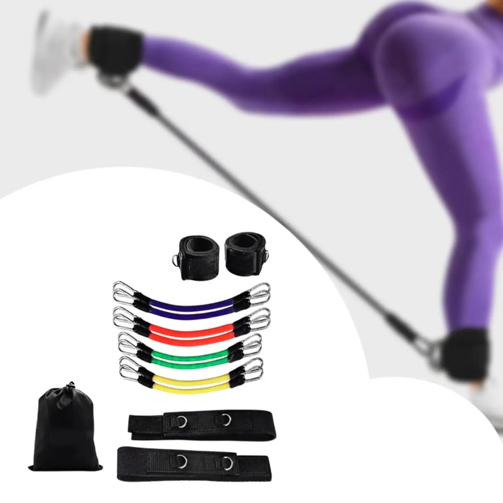 

Ankle Resistance Straps Double D-Ring Ankle Cuffs For Gym Workouts Glutes Legs Strength Training Brace Support Sport Safety