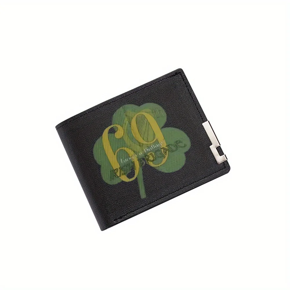 

Мужской кошелек Shamrock 69, ирландская бригада, дизайн с принтом, простой современный стильный деловой кошелек для парня отца, Ch